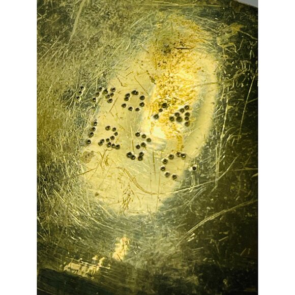 Vintage Brass Decorative Shoe Figurine With Intricate Ashtray Floral Engraving - Picture 7 of 8